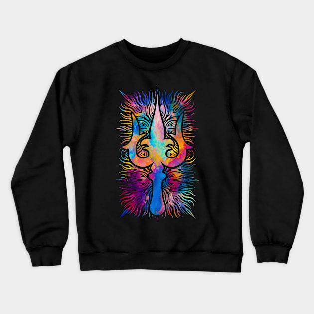 Trisula  -Trident of Shiva Crewneck Sweatshirt by Nartissima